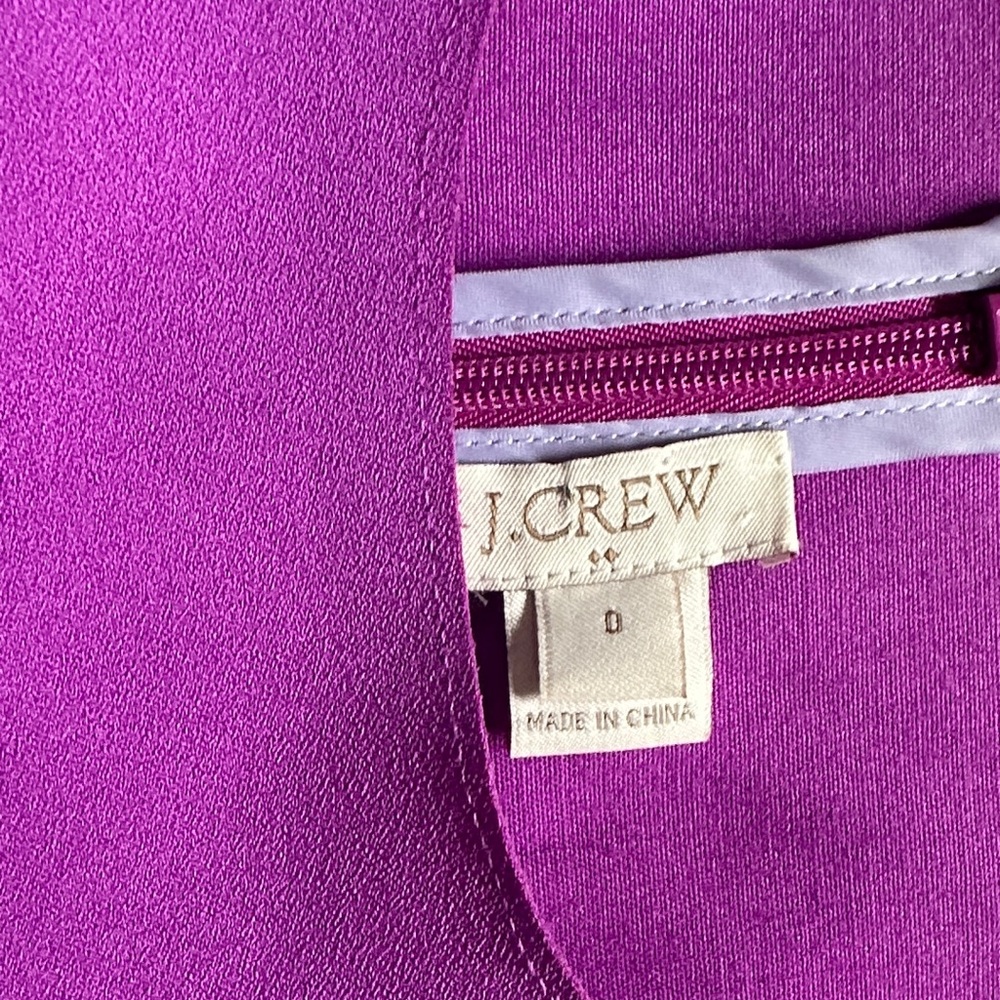 J. Crew Vibrant Purple Scalloped Mini Dress - Picture 2 of 3